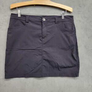 Eddie Bauer Womens Skort Skirt Size 12 Black Stretch Pockets Golf Hiking Outdoor
